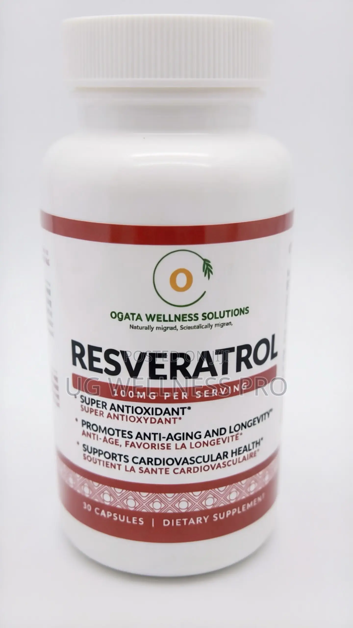 Resveratrol 100mg (30 Caps) - Super Antioxidant & Anti-Aging Formula