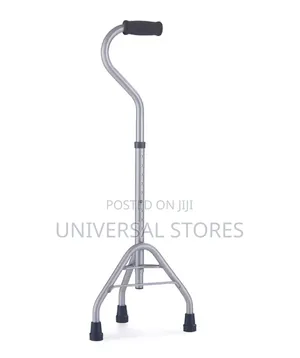 Silver Aluminum Tripod or Quad Walking Cane