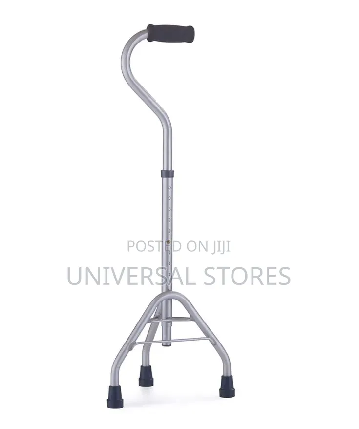 Silver Aluminum Tripod or Quad Walking Cane