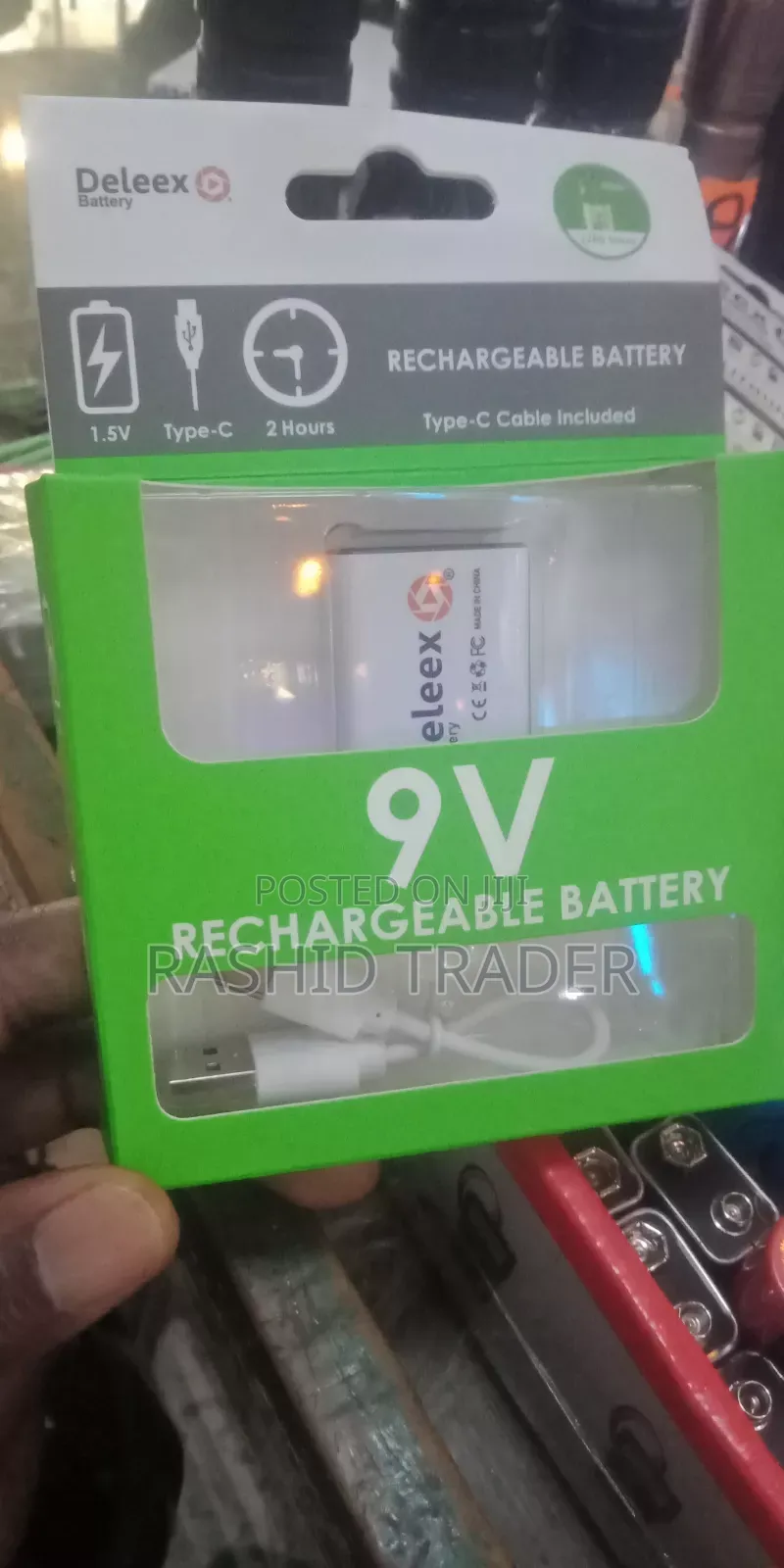 Deleex 9v Rechargeable Battery With Type C