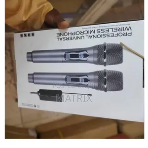 Double Wireless Microphone Free Power With a Receiver