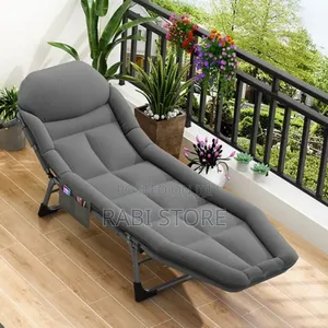 Metal Adjustable Reclining Folding Bed, Folding Camping Cotch