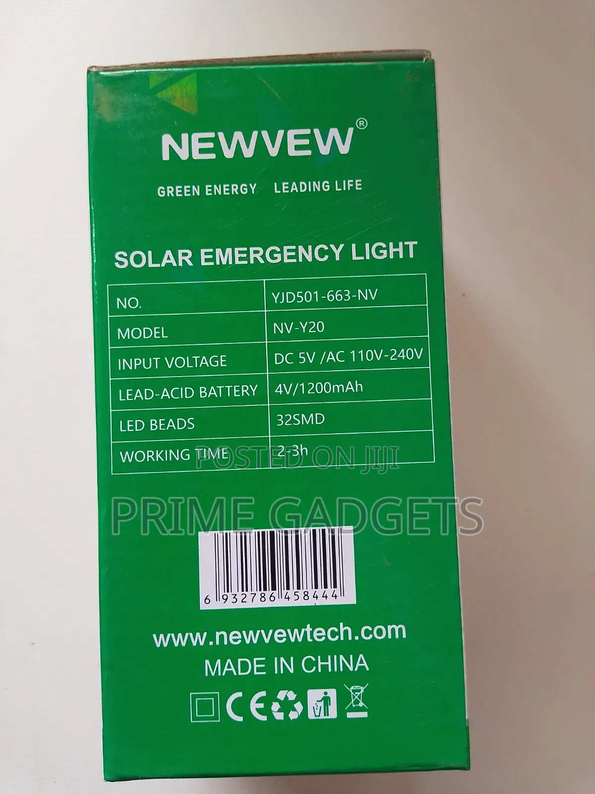 NV-Y20 Solar Emergency Light