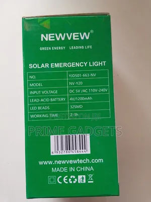 NV-Y20 Solar Emergency Light