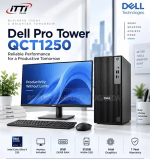 New Dell Pro Tower Plus 8GB Intel Core Ultra 5 SSD 512GB