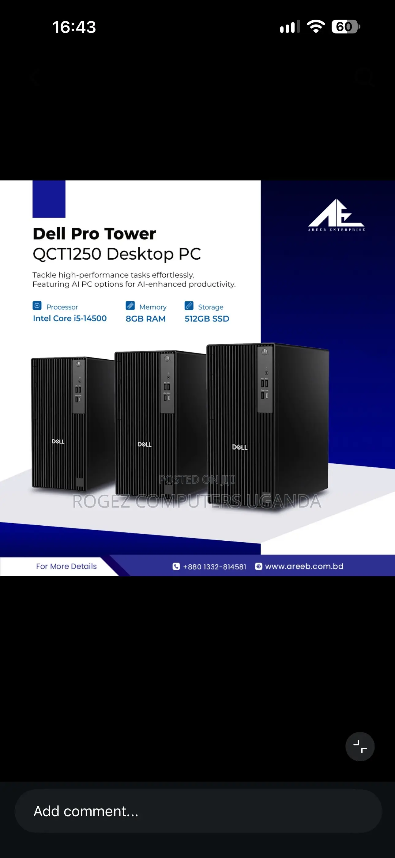 New Dell Pro Tower Plus 8GB Intel Core Ultra 5 SSD 512GB