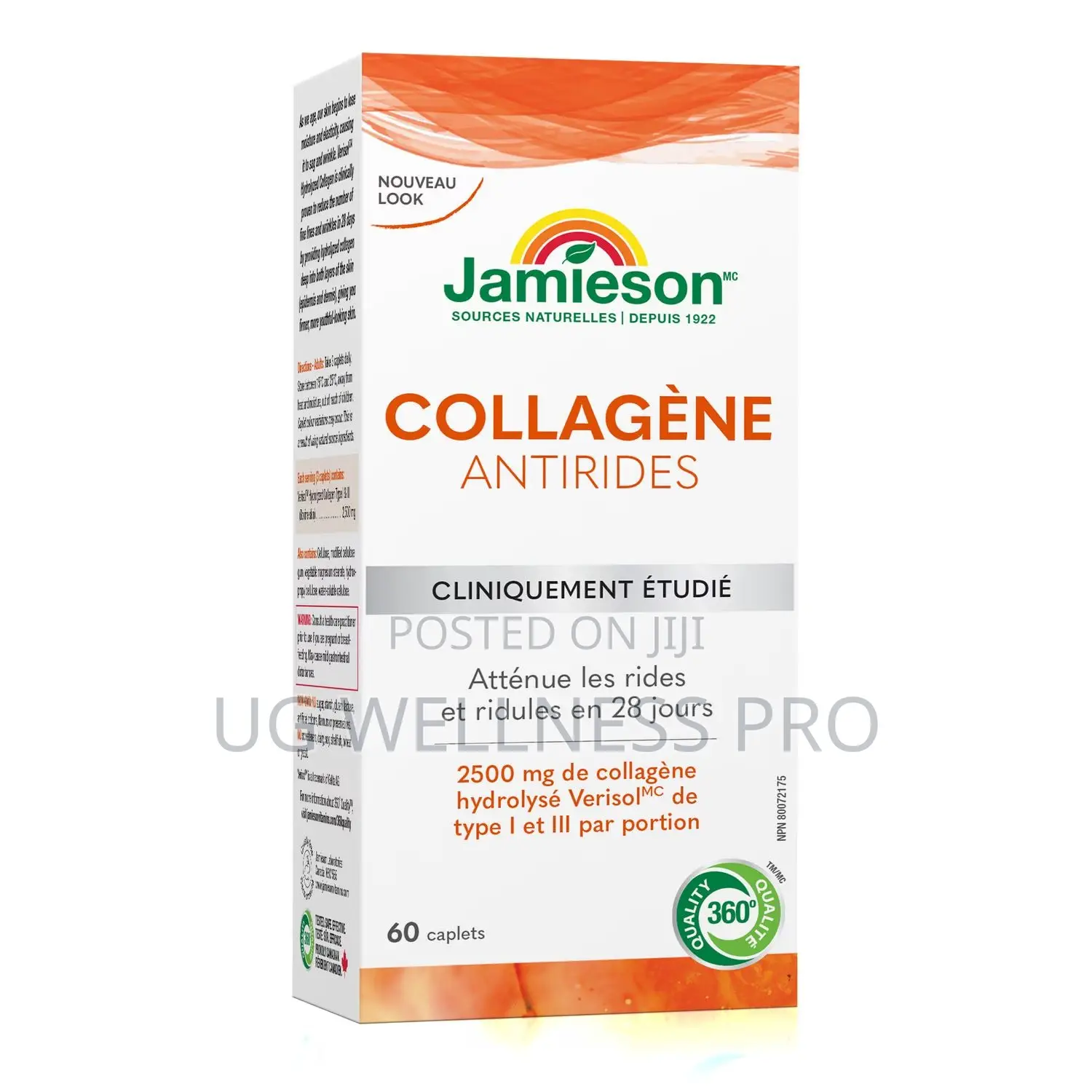 Jamieson Collagen Anti-Wrinkle Caplets, 2500 Mg, 60 Count