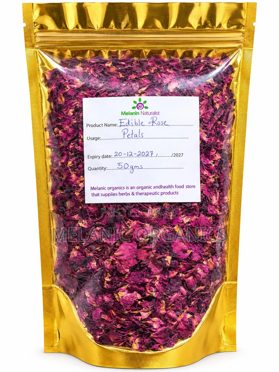 Edible Organic Dried Rose Petals