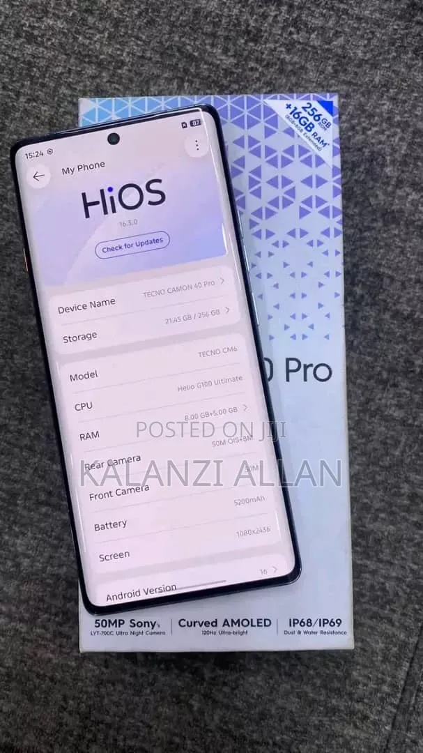 New Tecno Camon 40 Pro 5G 256 GB Gray