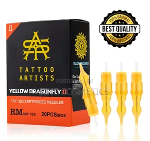 20PCS Yellow-Dragonfly Premium Cartridge Tattoo + Microblading Needles