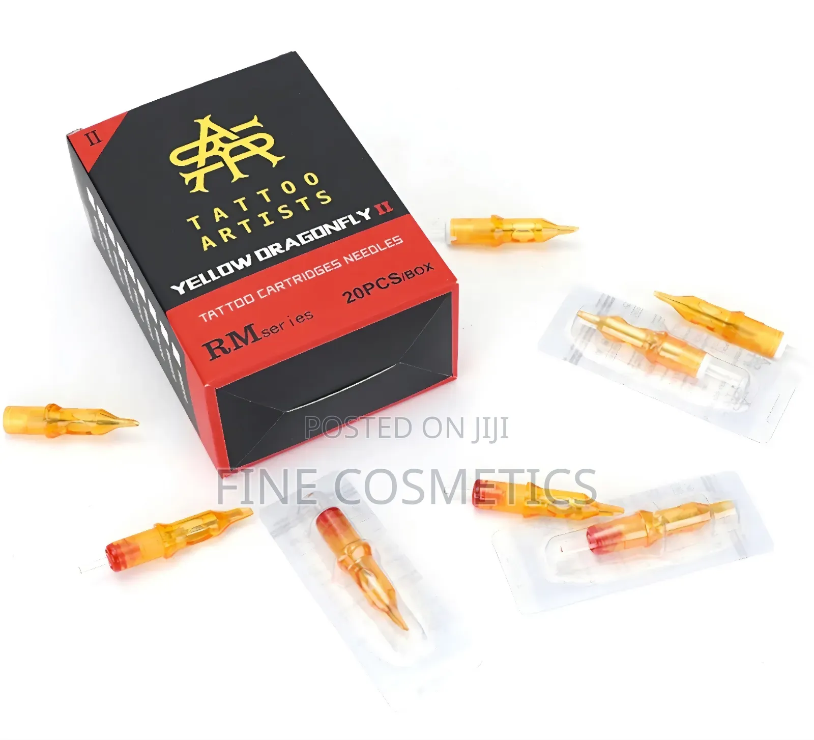 20PCS Yellow-Dragonfly Premium Cartridge Tattoo + Microblading Needles