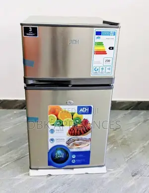 Adh Double Door Refrigerator Black Silver With Warranty