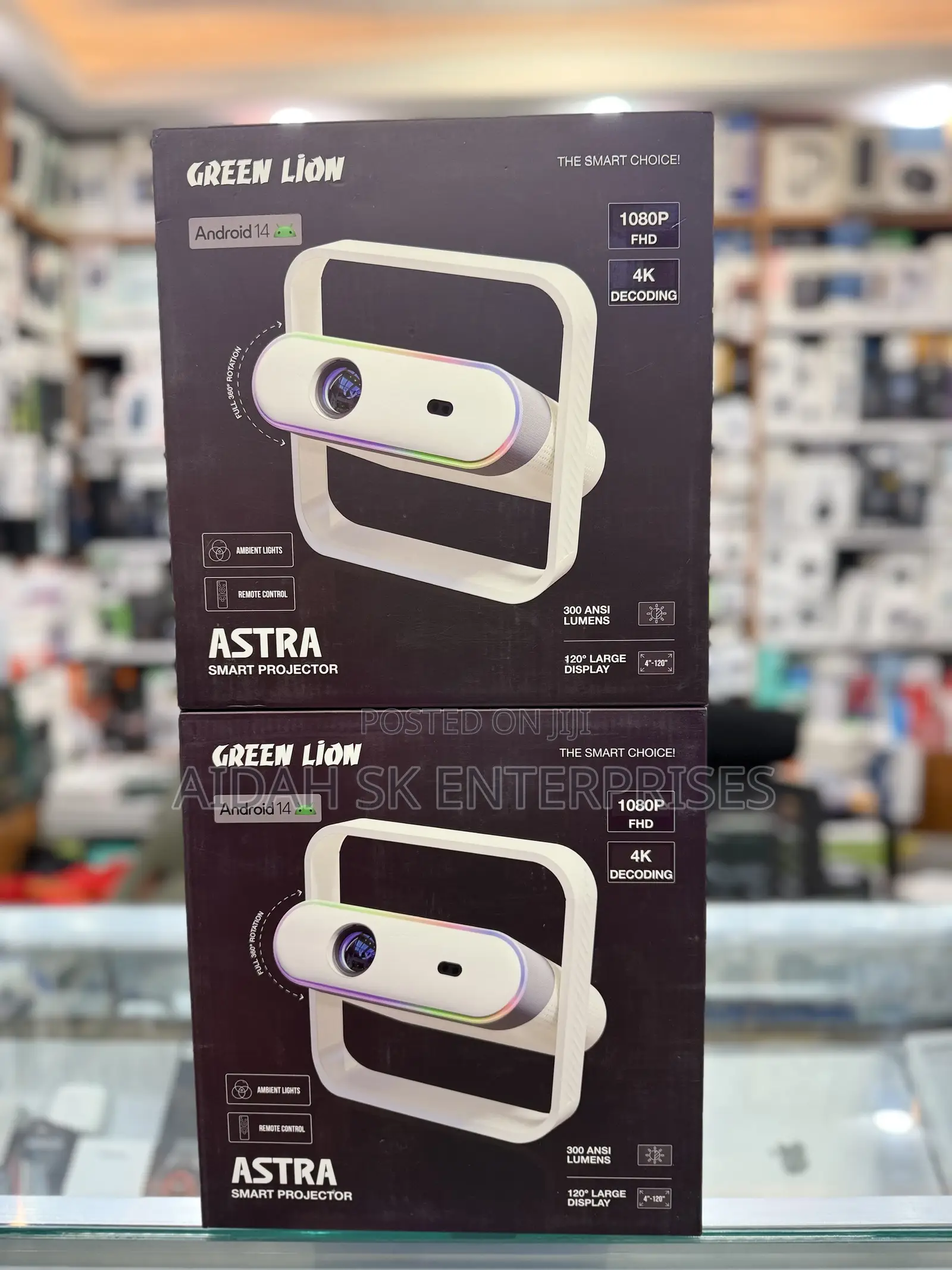 Green Lion Astra Smart Projector - White