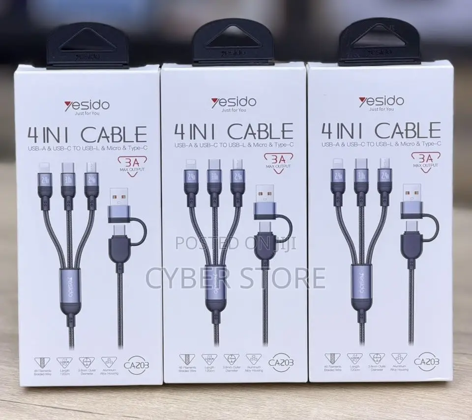 Yesido CA203 4-in-1 Fast Charging Cable.