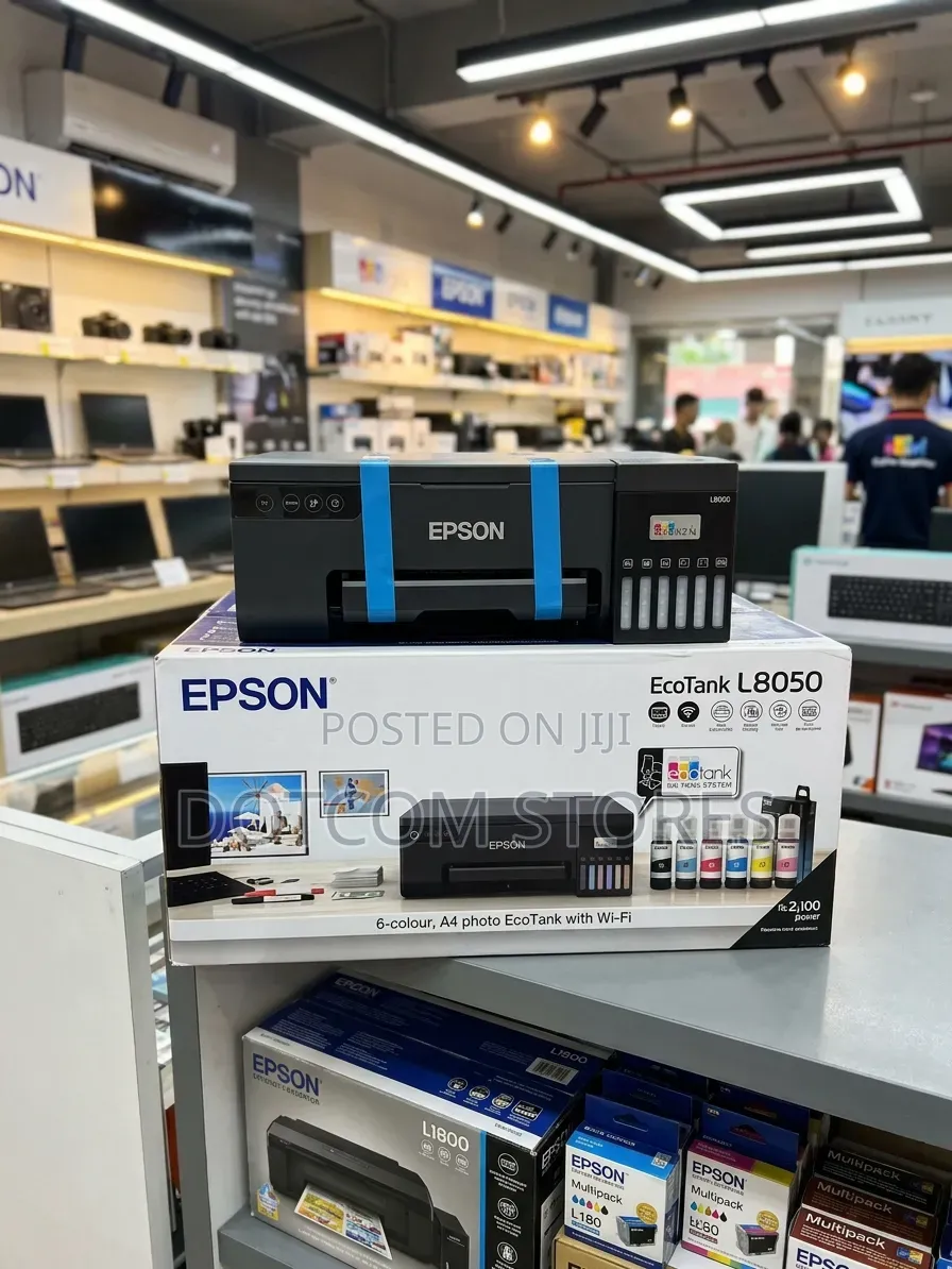 Epson EcoTank L8050 6-Color Wireless Inkjet Photo Printer.