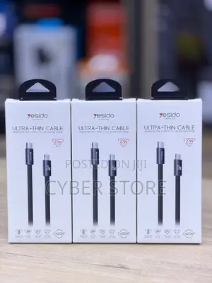 Ultra-Thin Braided Flat USB-C to Lightning Fast Charging Cable.