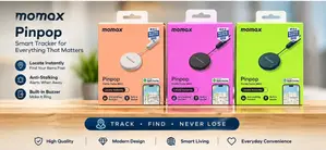 Momax Pinpop Find My Locator Tracker, Instant Lost Alarm Setting