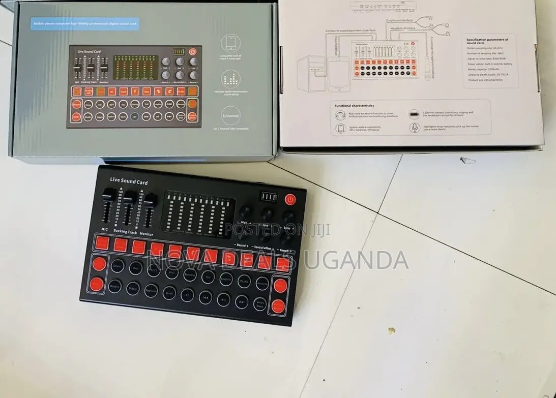 M9 Sound Card Audio Interface Bluetooth Sound Card Voice Mixer