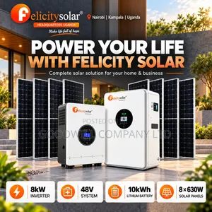 10kwh 8kva 48v Felicity Megasun Hybrid/Lithium Solar System Full Kit