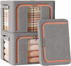Large Capacity Foldable Fabric Storage Box ( 3 Pcs)