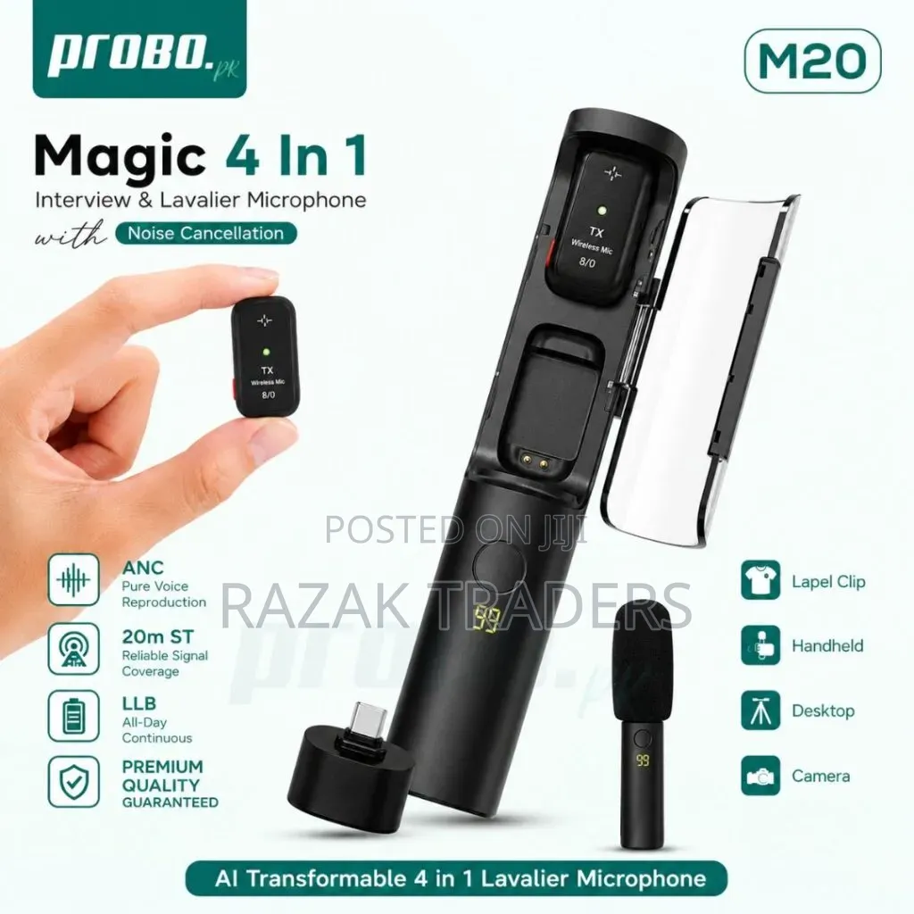 M20 Dual Wireless Interview + Collar Microphone for for Android,type C