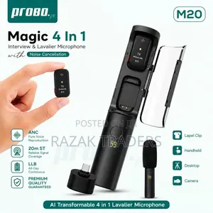 M20 Dual Wireless Interview + Collar Microphone for for Android,type C