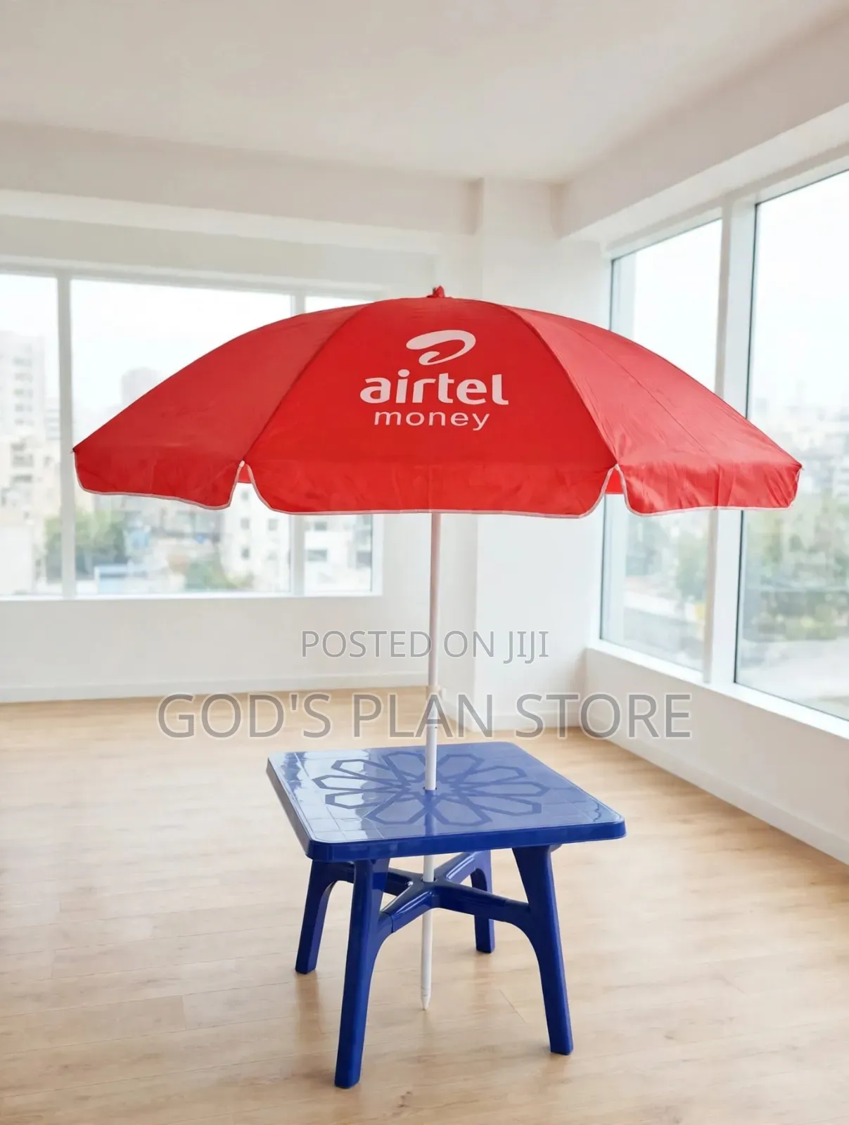 Outdoor Plastic Table and Umbrella Plastic Table and Umbrella