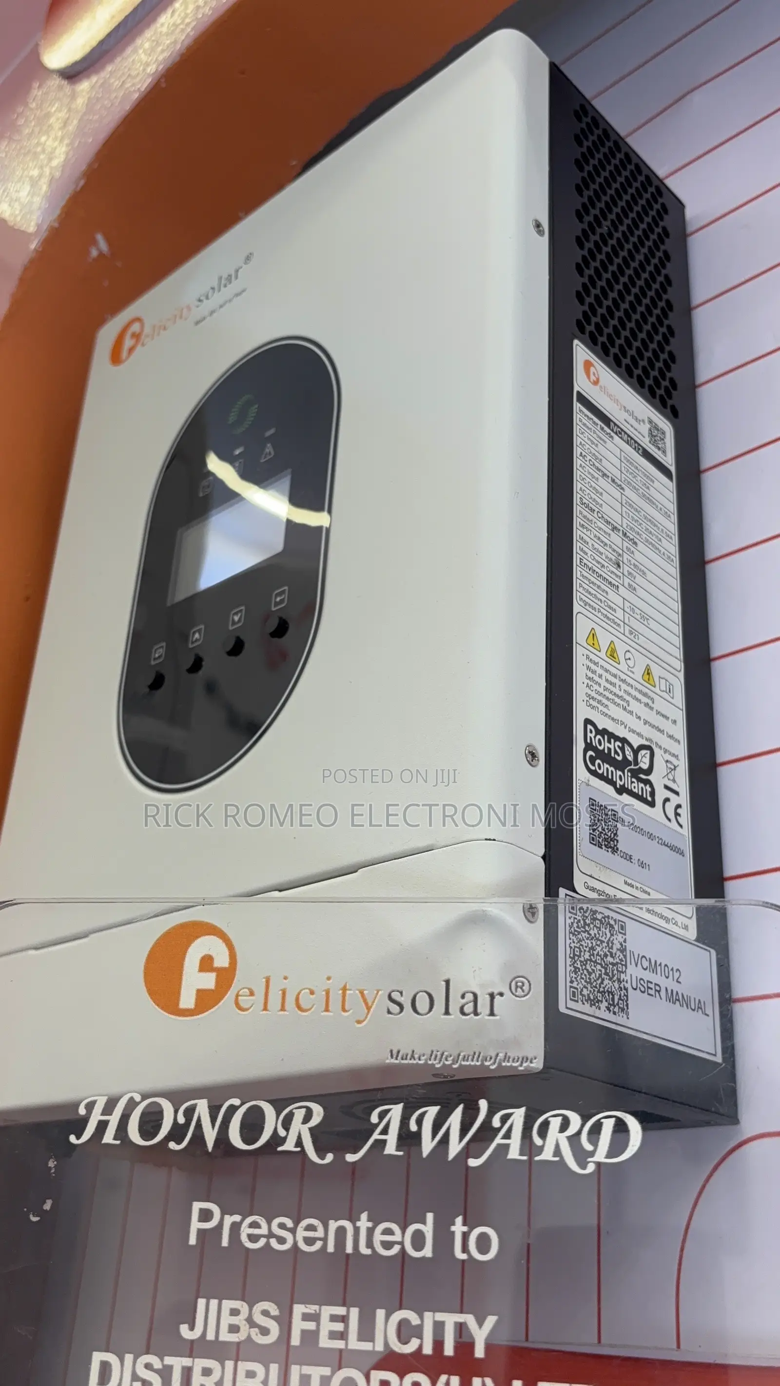 IVEM 1000VA 12v (1kva) Hybrid Inverter - Rick Romeo Electroni Moses ...