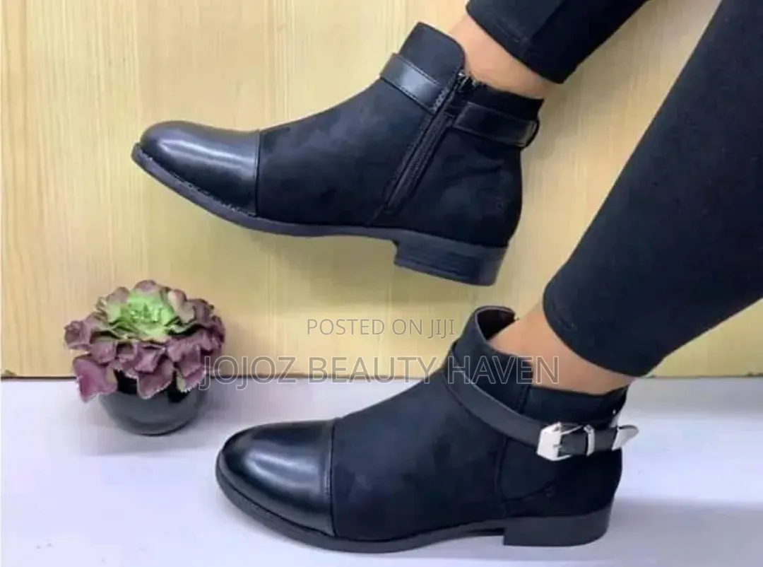 Dual-Panel Ankle Boots