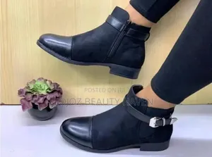 Dual-Panel Ankle Boots
