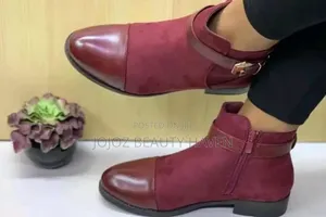 Dual-Panel Ankle Boots