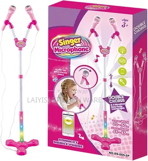 Stand Up Microphone Kids Karaoke Supplies With Colorful Light Karaoke
