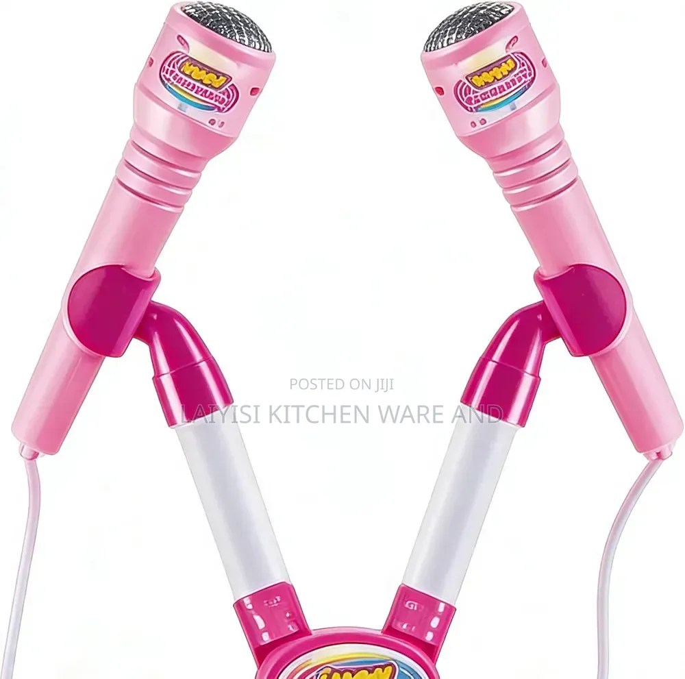 Stand Up Microphone Kids Karaoke Supplies With Colorful Light Karaoke