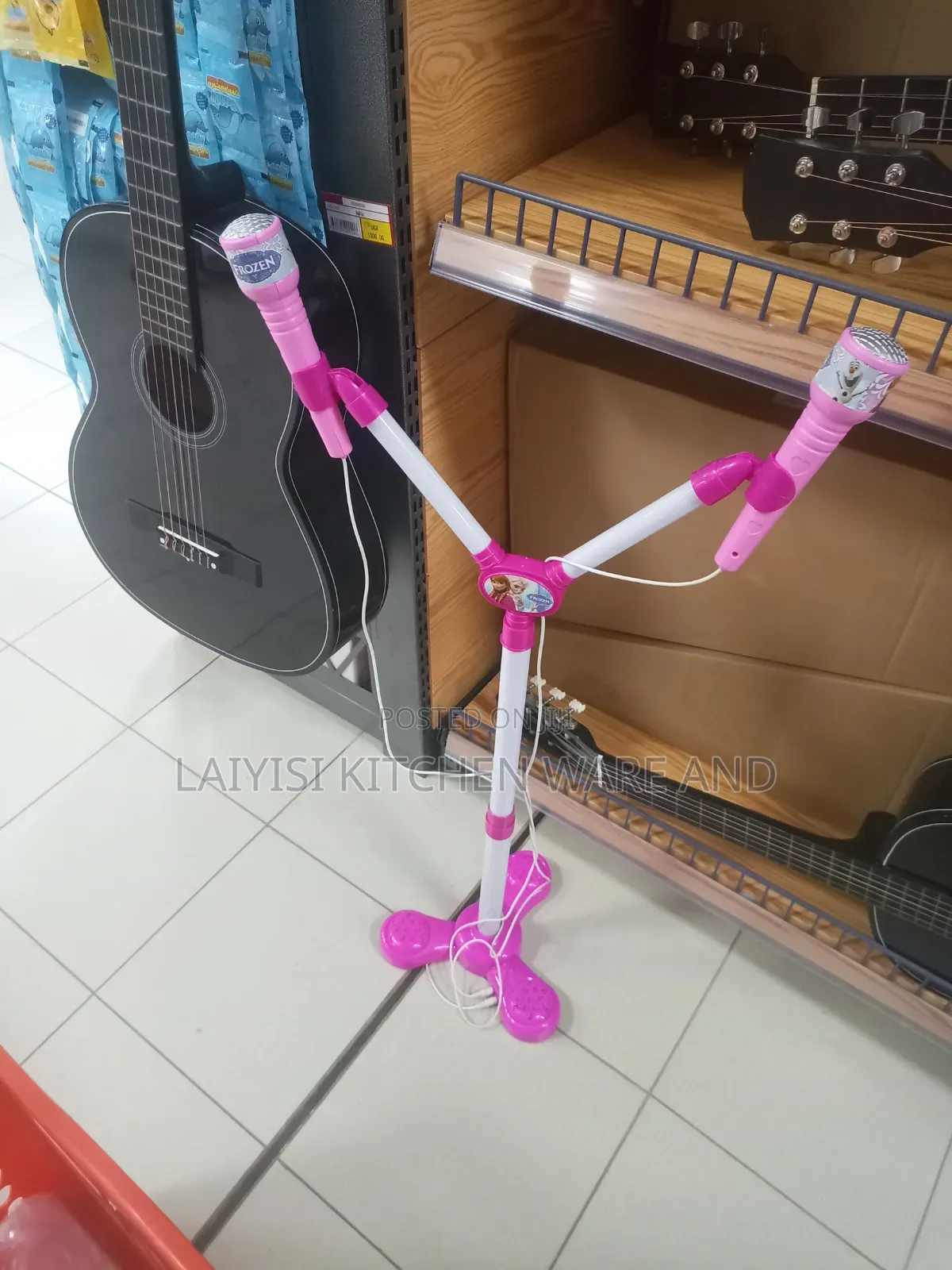 Stand Up Microphone Kids Karaoke Supplies With Colorful Light Karaoke
