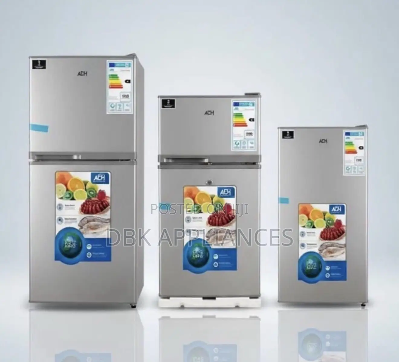 Adh Double Door Refrigerator Black Silver With Warranty