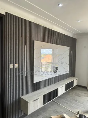 Modern Fluted TV Wall Unit Installation