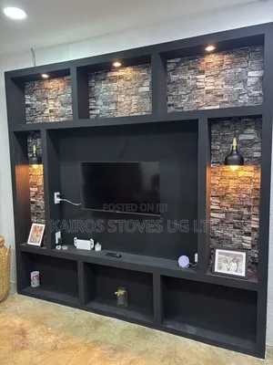 Modern Gypsum Wall Unit and Wall Shelves