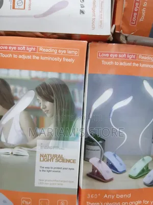Rechargeable LED Eye-Protection Desk Lamp With a Clip Base