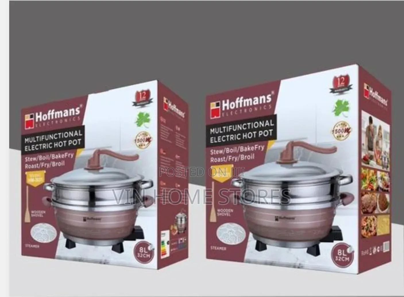 Multifunctional Electric Hot Pot With Steamer 8l