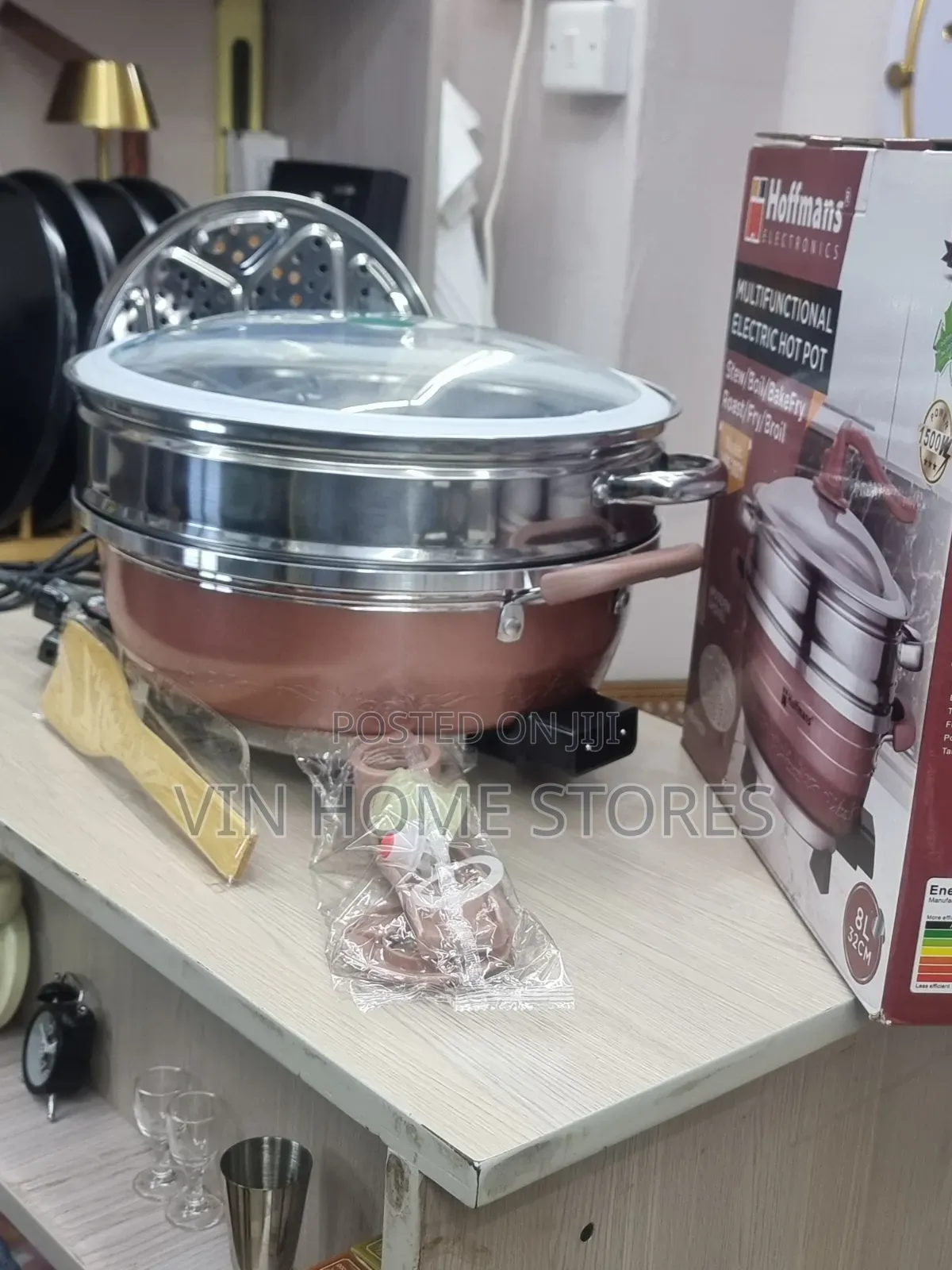 Multifunctional Electric Hot Pot With Steamer 8l