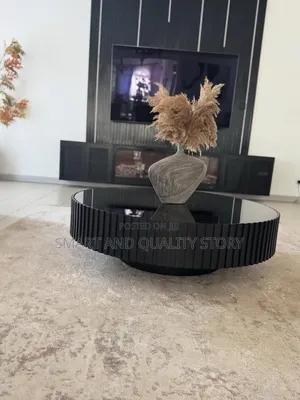 Center Table and TV Stand Black Modern Good Furniture