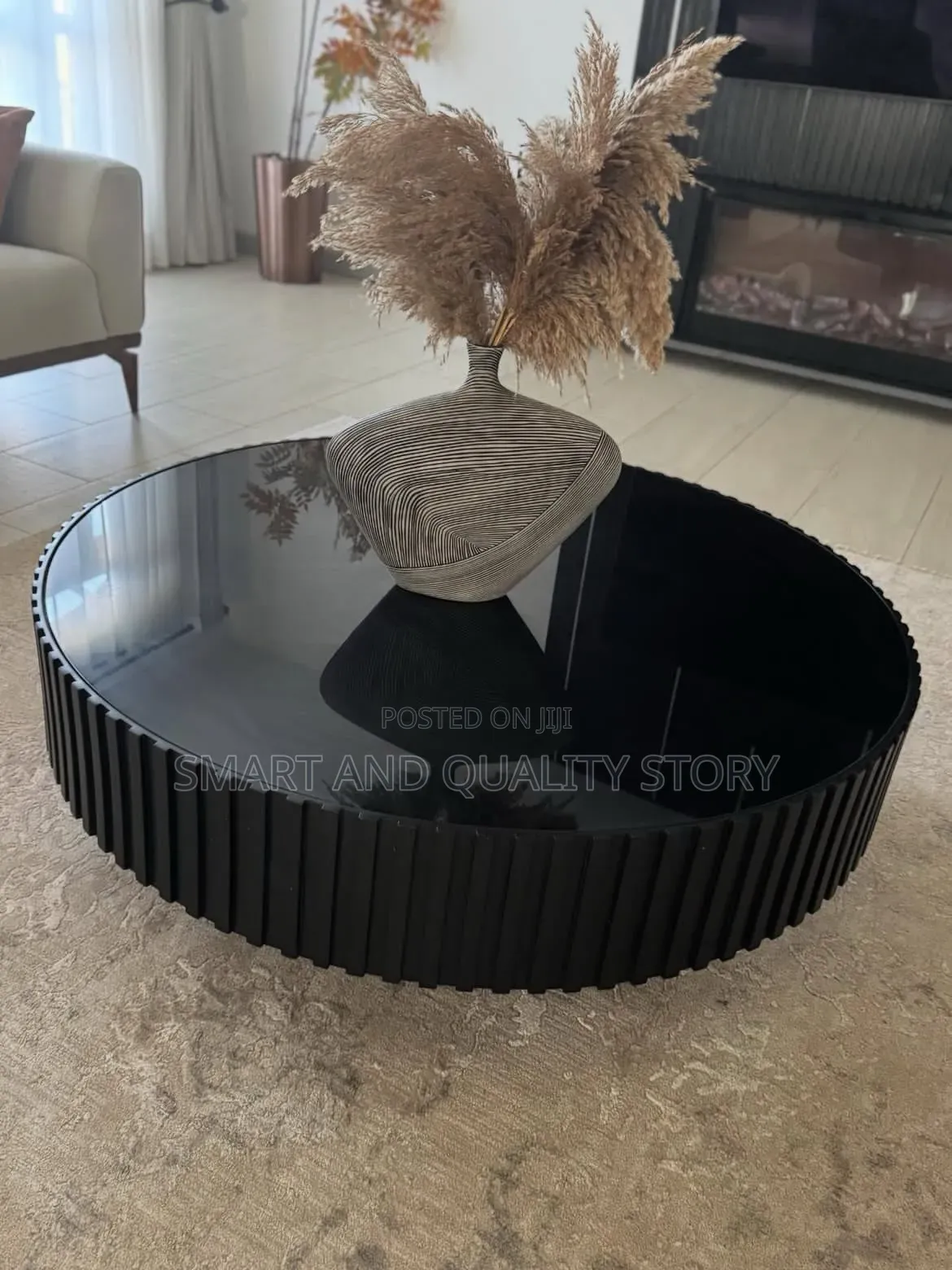 Center Table and TV Stand Black Modern Good Furniture