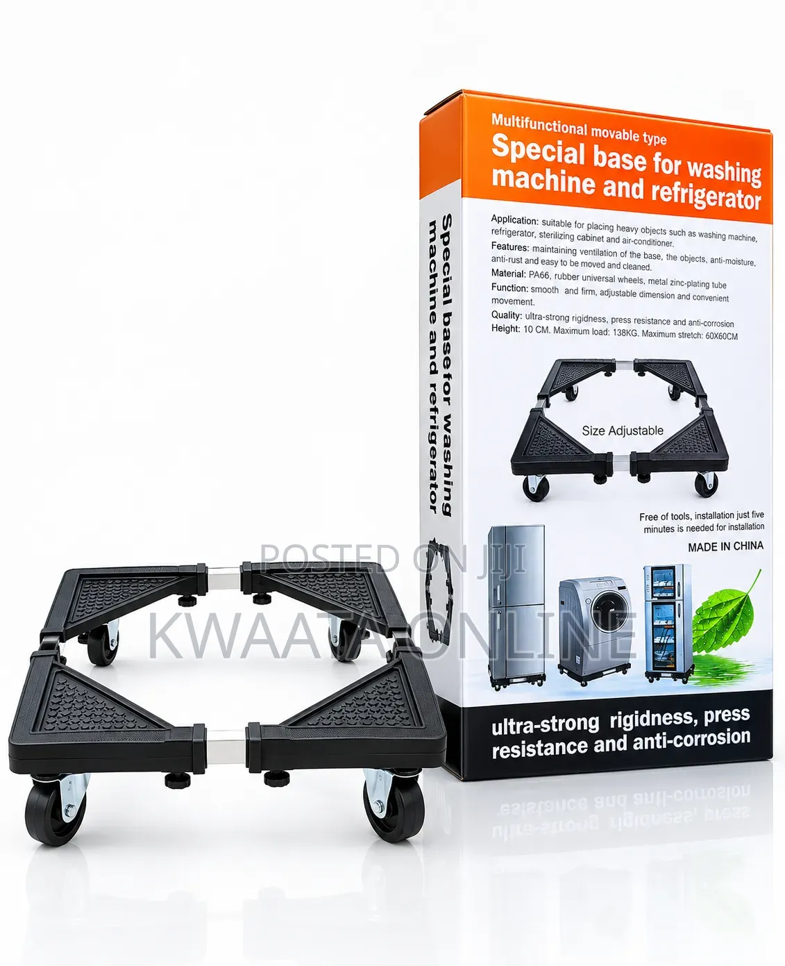 Movable Base Stand Universal Roller for Fridge, Washing Machine