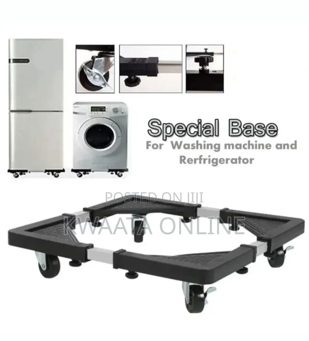 Movable Base Stand Universal Roller for Fridge, Washing Machine