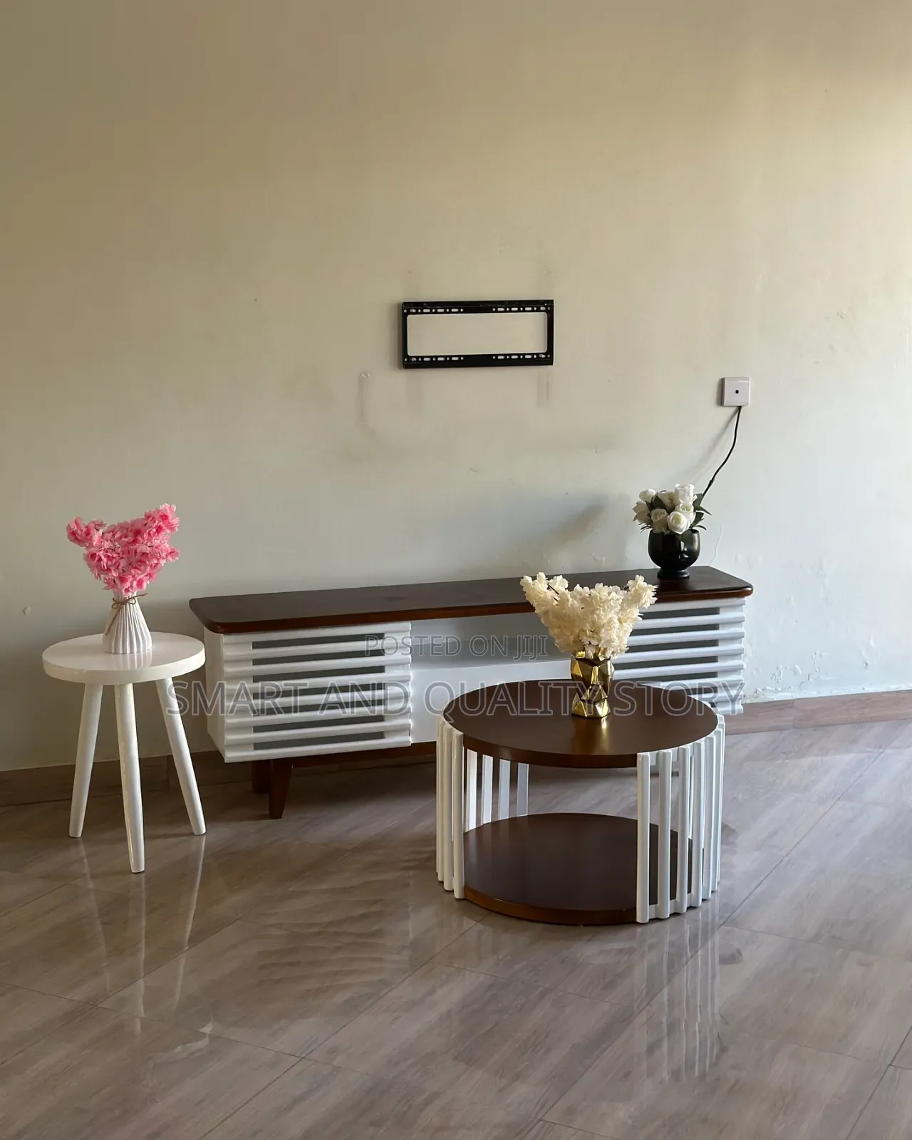 TV Stand Tvstand/Flat TV Stand 6ft/Storage Tvstand White