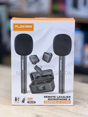 Plokama WM80 Wireless Remote Lavalier Microphone and Handheld Stick