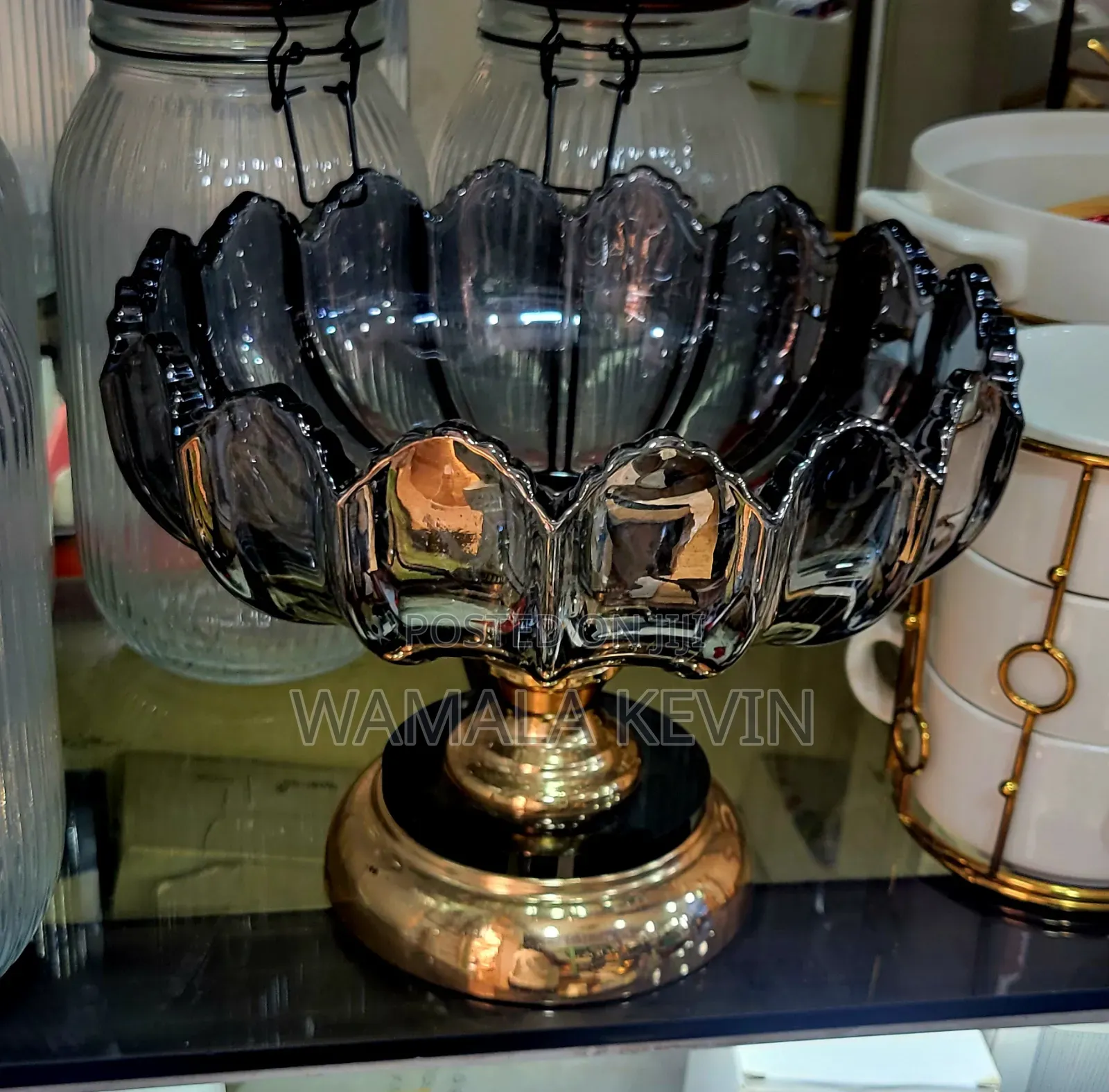 Decorative Glass Fruit Bowl