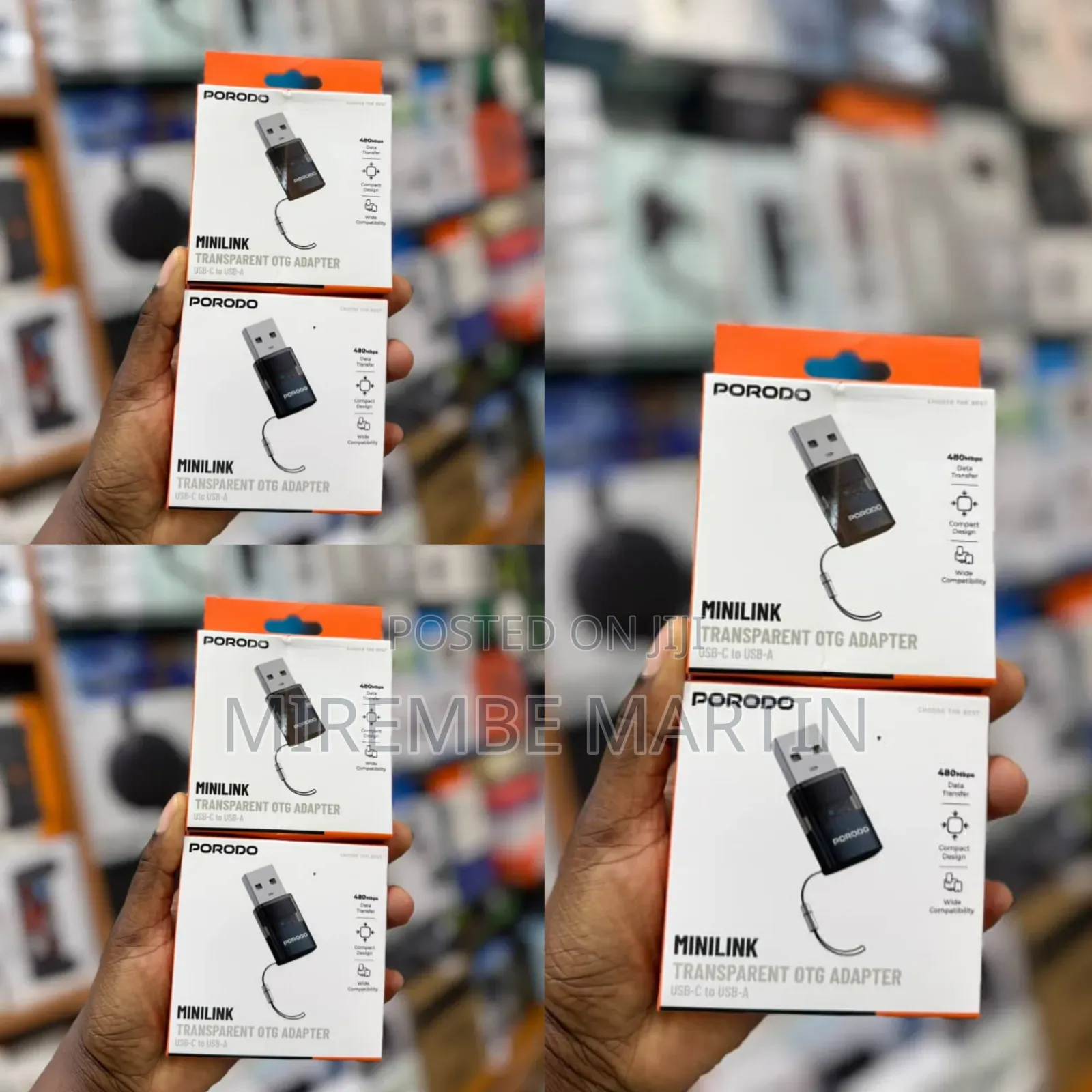 Porodo Minilink Transparent OTG Adapter