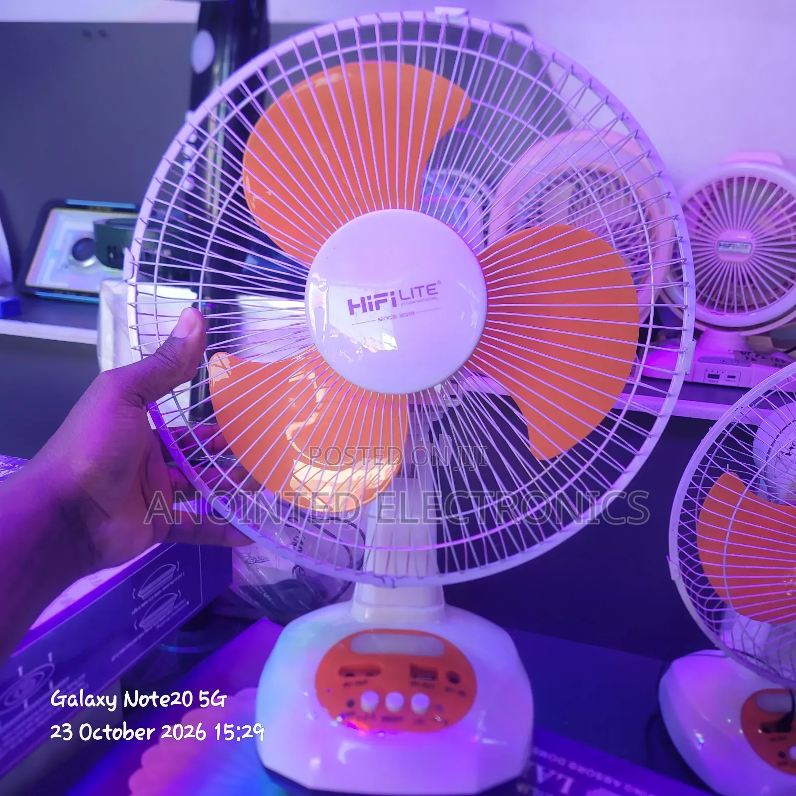 Rechargeable Table Fans With Light