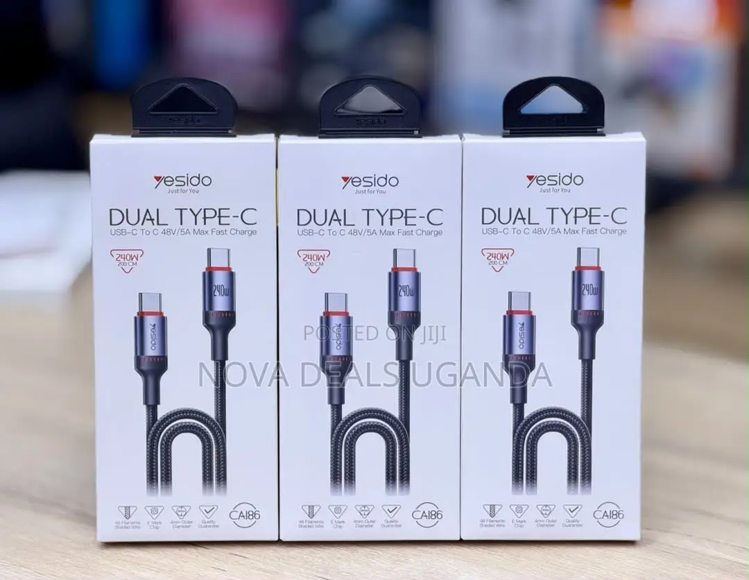 Yesido CA186 240W Type-C to Type-C Cable, 2M USB C Cable